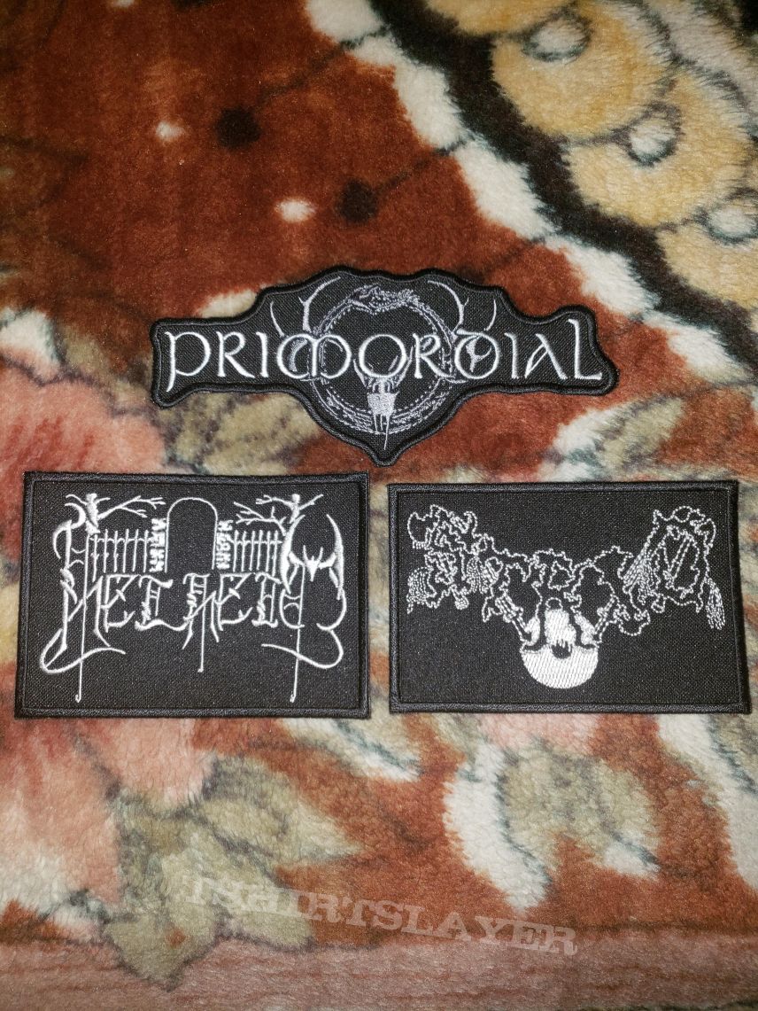 Embroidered Primordial, Helheim and Strid patches 