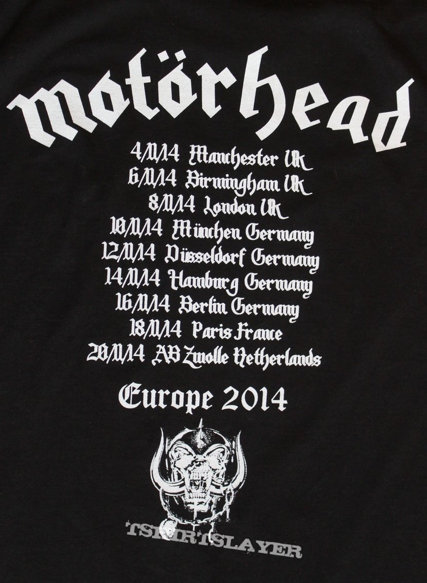 Motörhead - Europe 2014 Tour Shirt