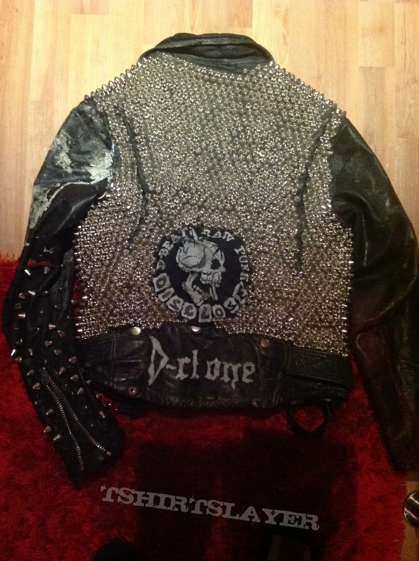 Disclose Leather jacket with studs