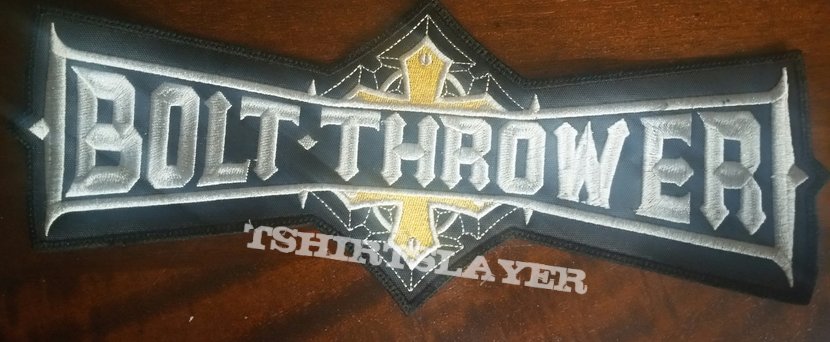 Bolt thrower  large and small yellow white patch