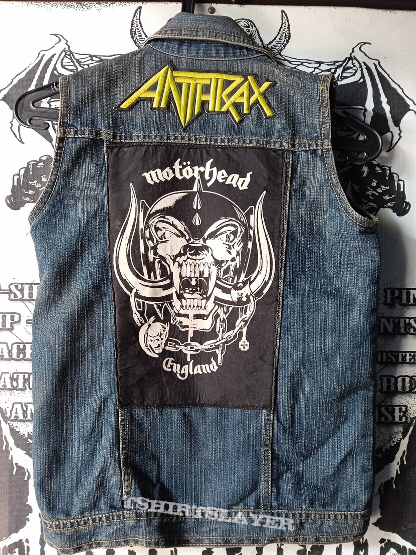 Motörhead with Thrash Metal Patches Kid Jeans Vest