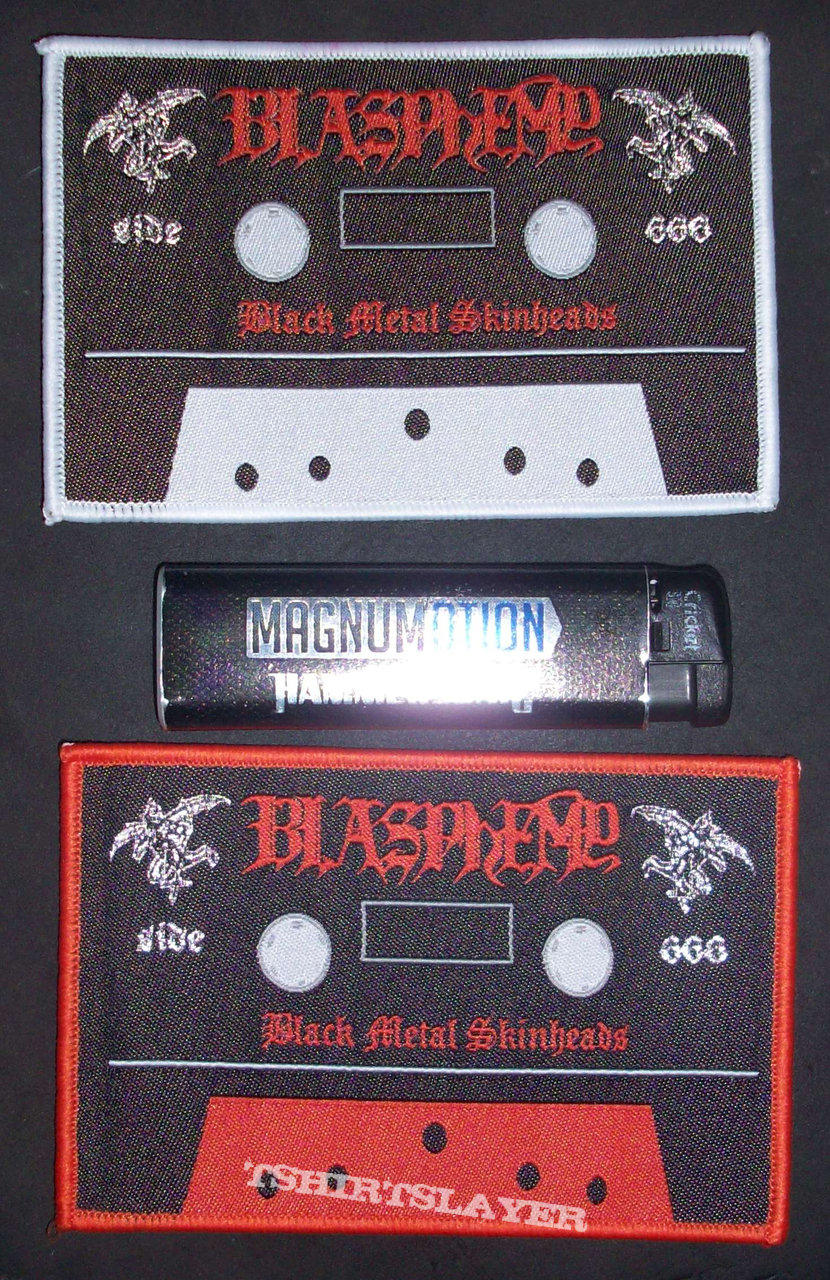 BLASPHEMY &#039;Black Metal Skinheads&#039; Woven Patches