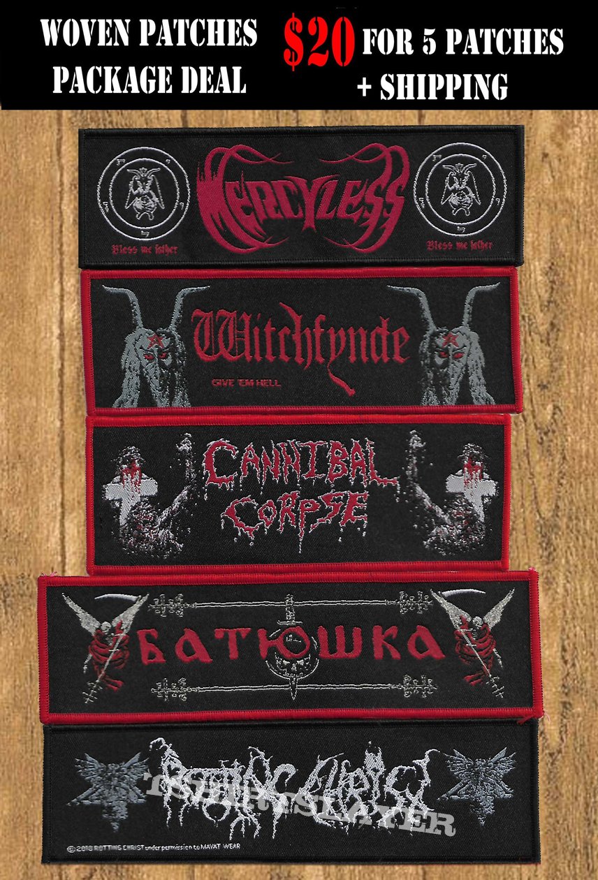 Merciless Stripe Woven Patches SET (5 stripe in 1 package)