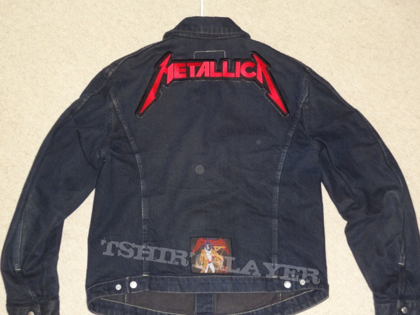 Jackets & Coats  Denim Jean Jacket With Band Patches Metallica