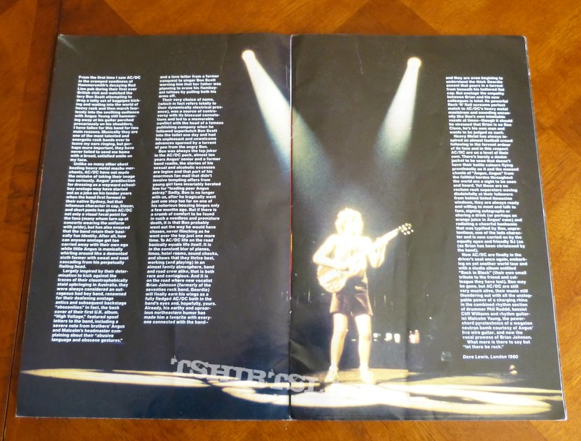 AC/DC - Back In Black World Tour Programme 1980