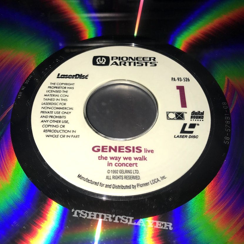 Genesis - The Way we Walk / live in concert Video Laset Disc Pioneer Artists ©️ 1992 Gelring  LTD.