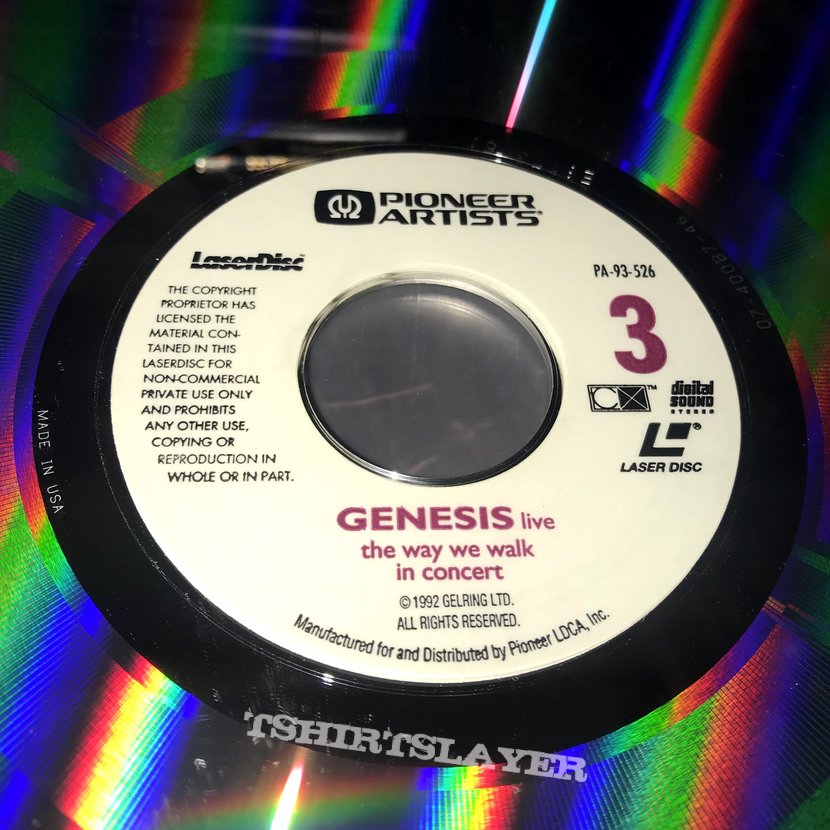 Genesis - The Way we Walk / live in concert Video Laset Disc Pioneer Artists ©️ 1992 Gelring  LTD.