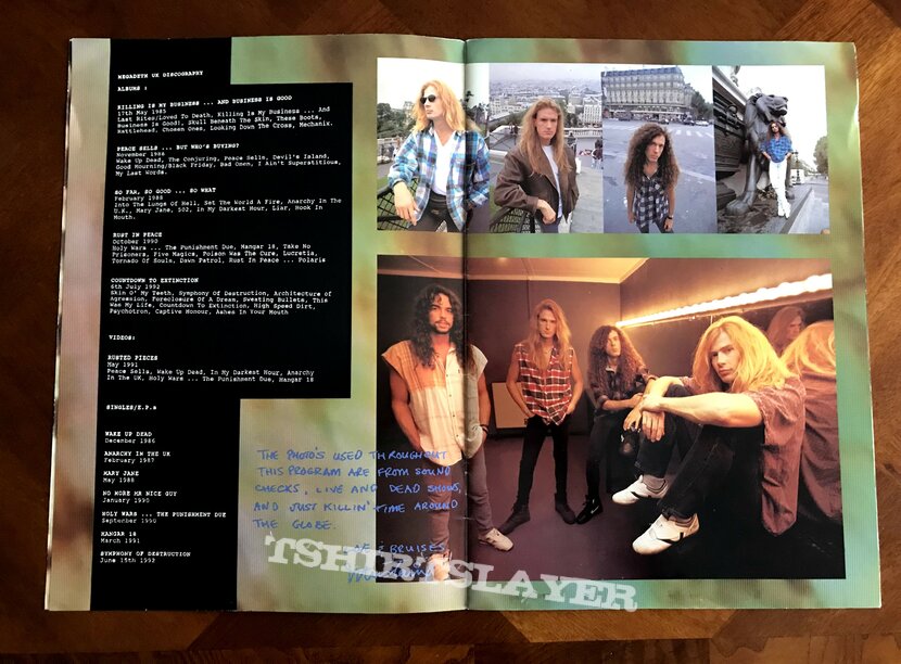 Megadeth - Countdown to Extinction 1992 Official Programme