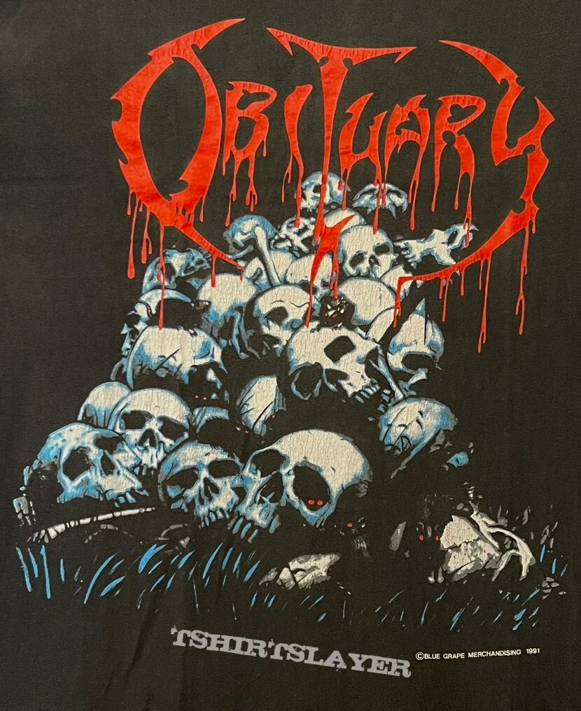 Obituary – Cause of Death Pile of Skulls / Spider © 1991  Blue Grape Merchandising 