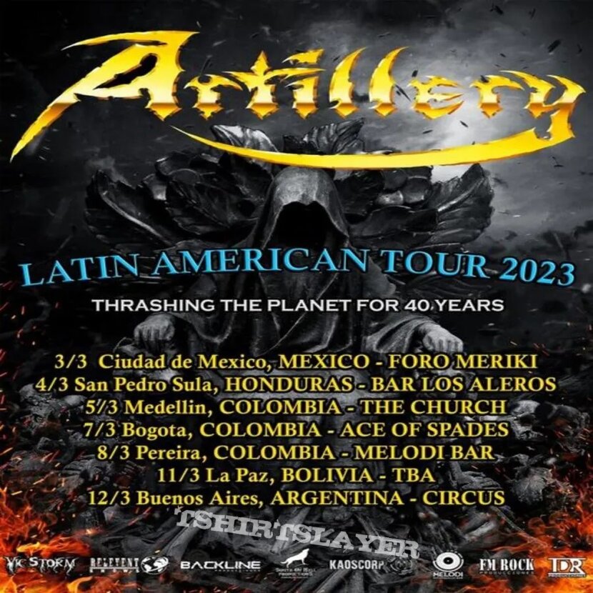 Artillery - Setlist from their Performance in Honduras