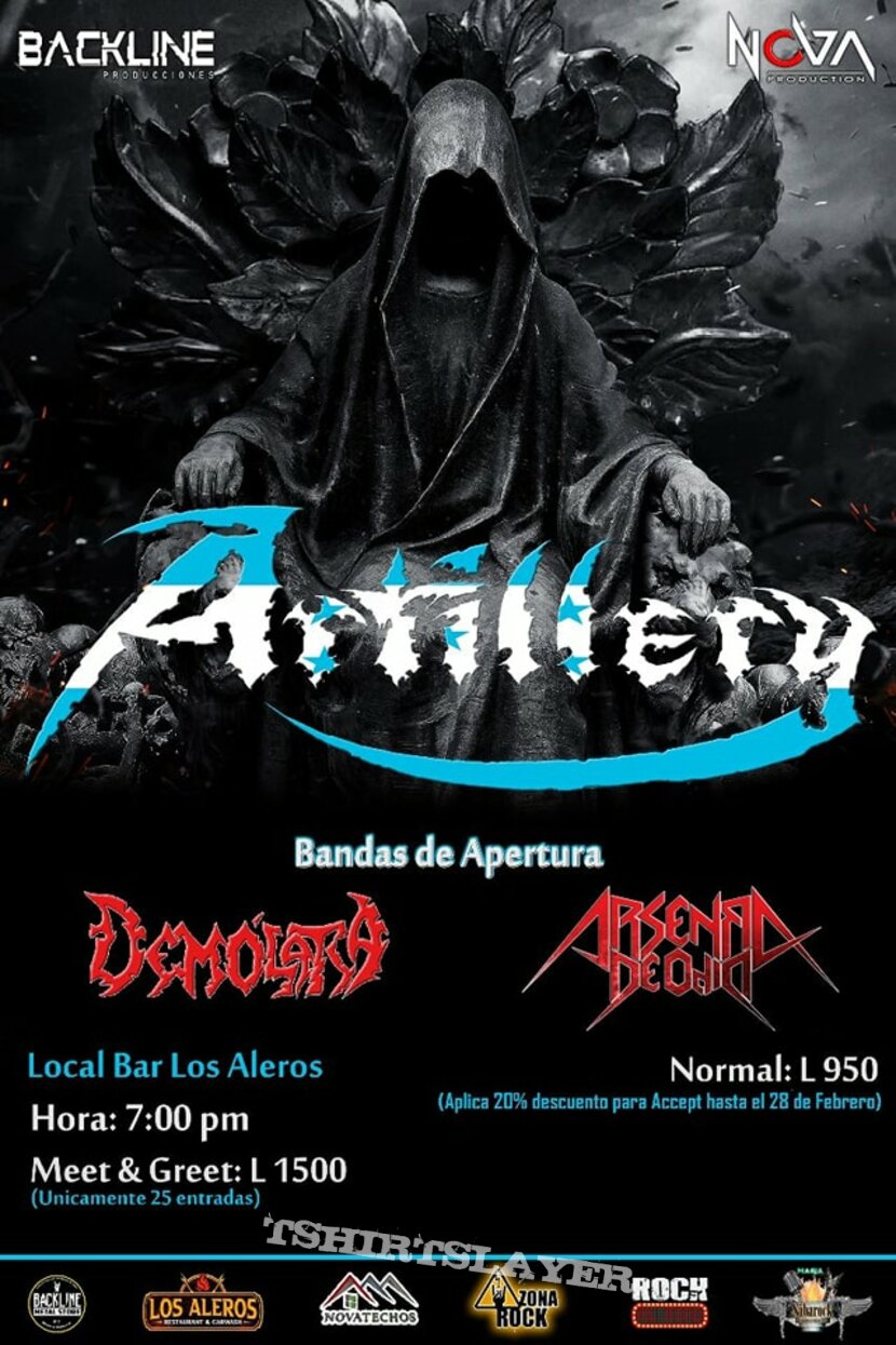 Artillery - Setlist from their Performance in Honduras