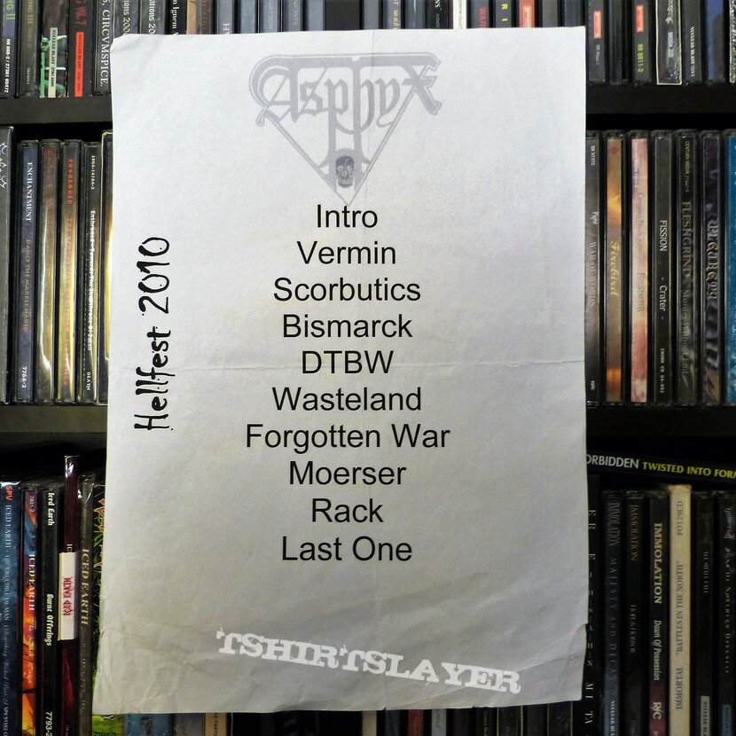 Asphyx - Setlist from their performance at Hellfest 2010