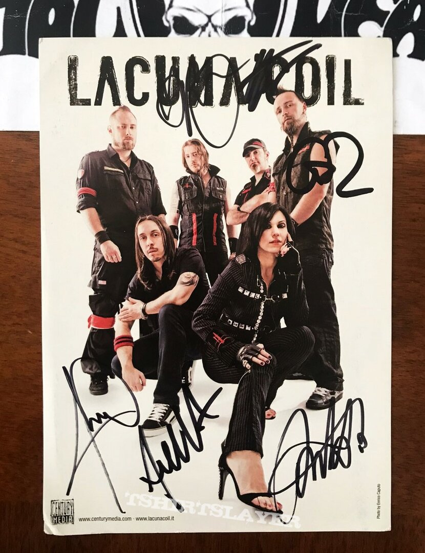Lacuna Coil - Postcard Signed by The Band at Graspop Metal Meeting 2011