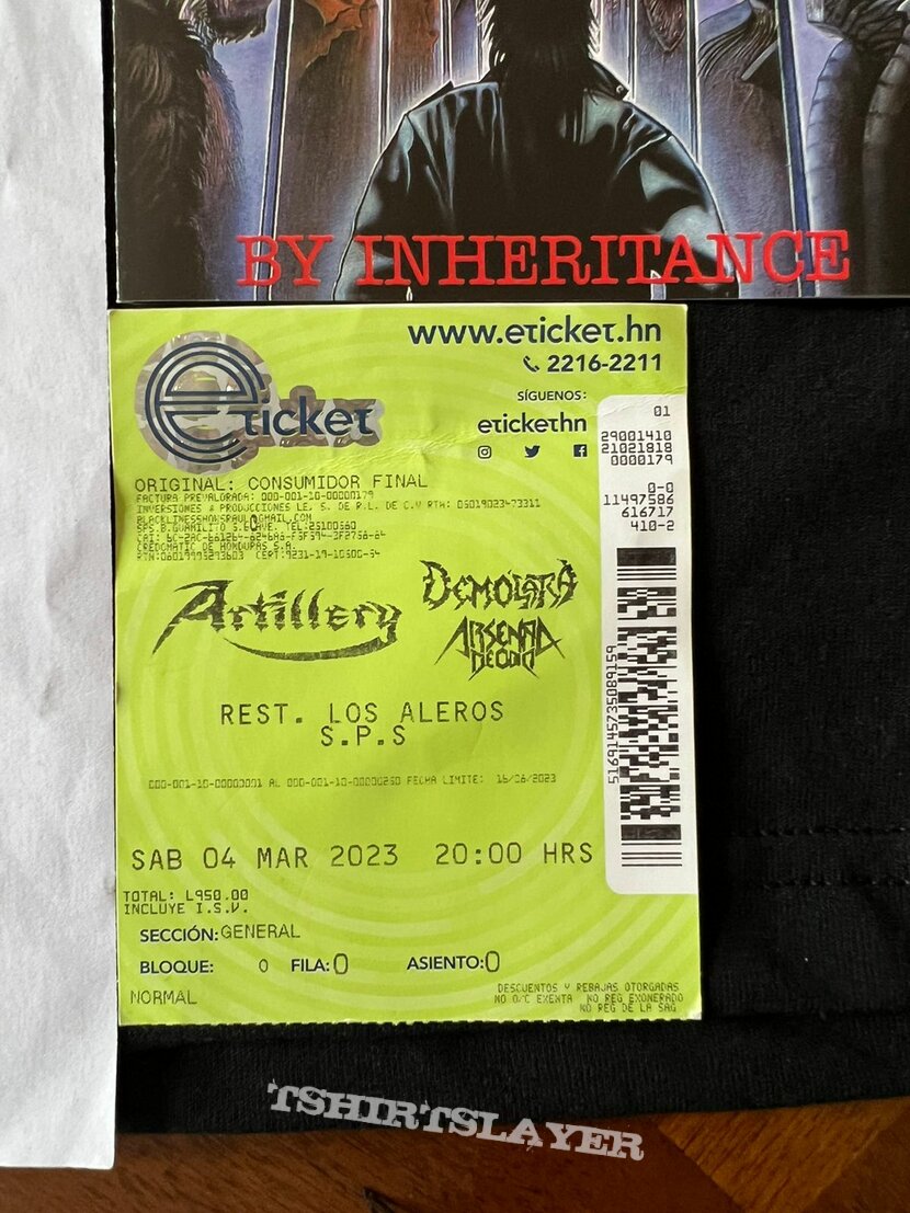 Artillery Setlist from their Performance in Honduras TShirtSlayer