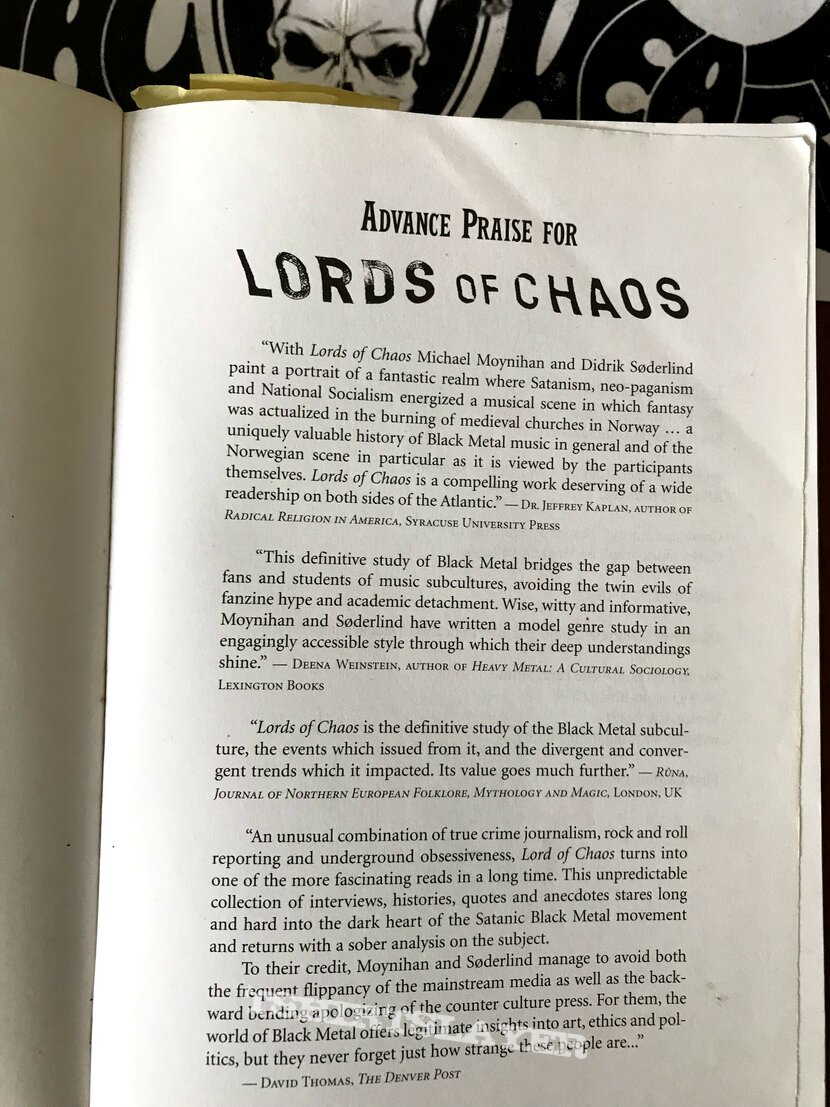 Lords of Chaos: The Bloody Rise of the Satanic Metal Underground New  Edition (Extreme Metal)