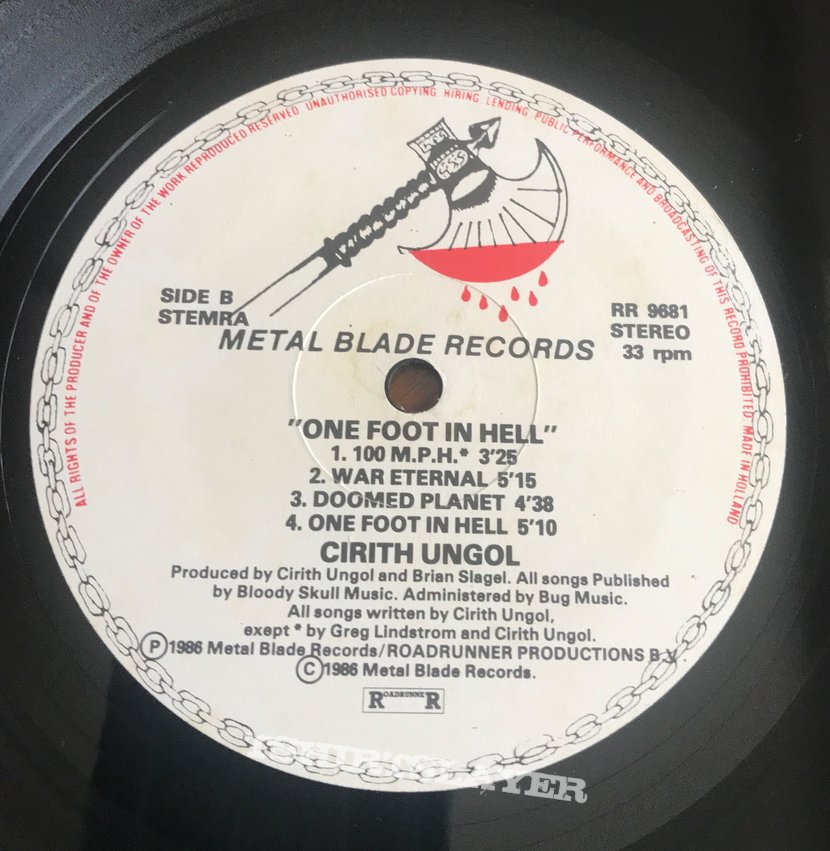 Cirith Ungol - One Foot in Hell 1986 ©️ Metal Blade Records / Roadrunner Records Productions