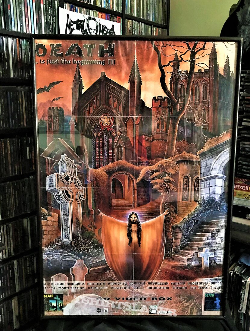 Death ... Is Just The Beginning III - Compilation Official Promotional Poster 1994 ©️ Nuclear Blast ©️ Relapse Records Radiation Records