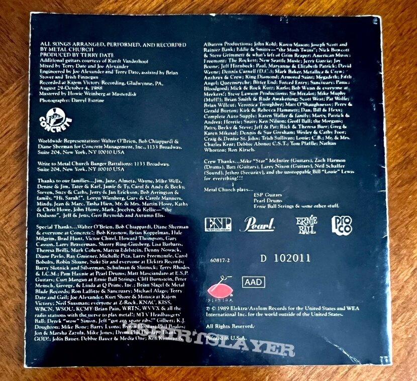 Metal Church - Blessing in Disguise © Elektra © Asylum 1989 CD Long Box Metal Church - Blessing in Disguise © Elektra © Asylum 1989 CD Long Box