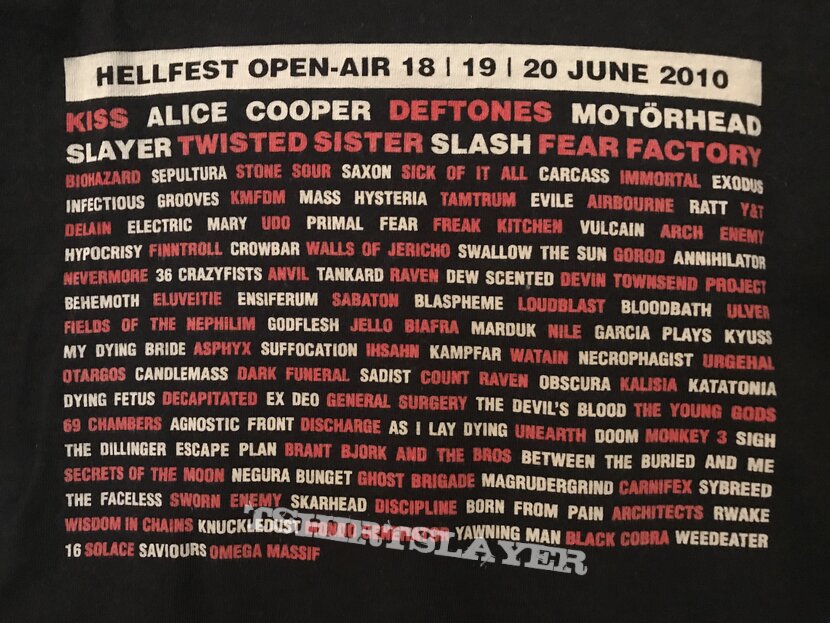 Hellfest Open Air Festival - 2010 Official Shirt
