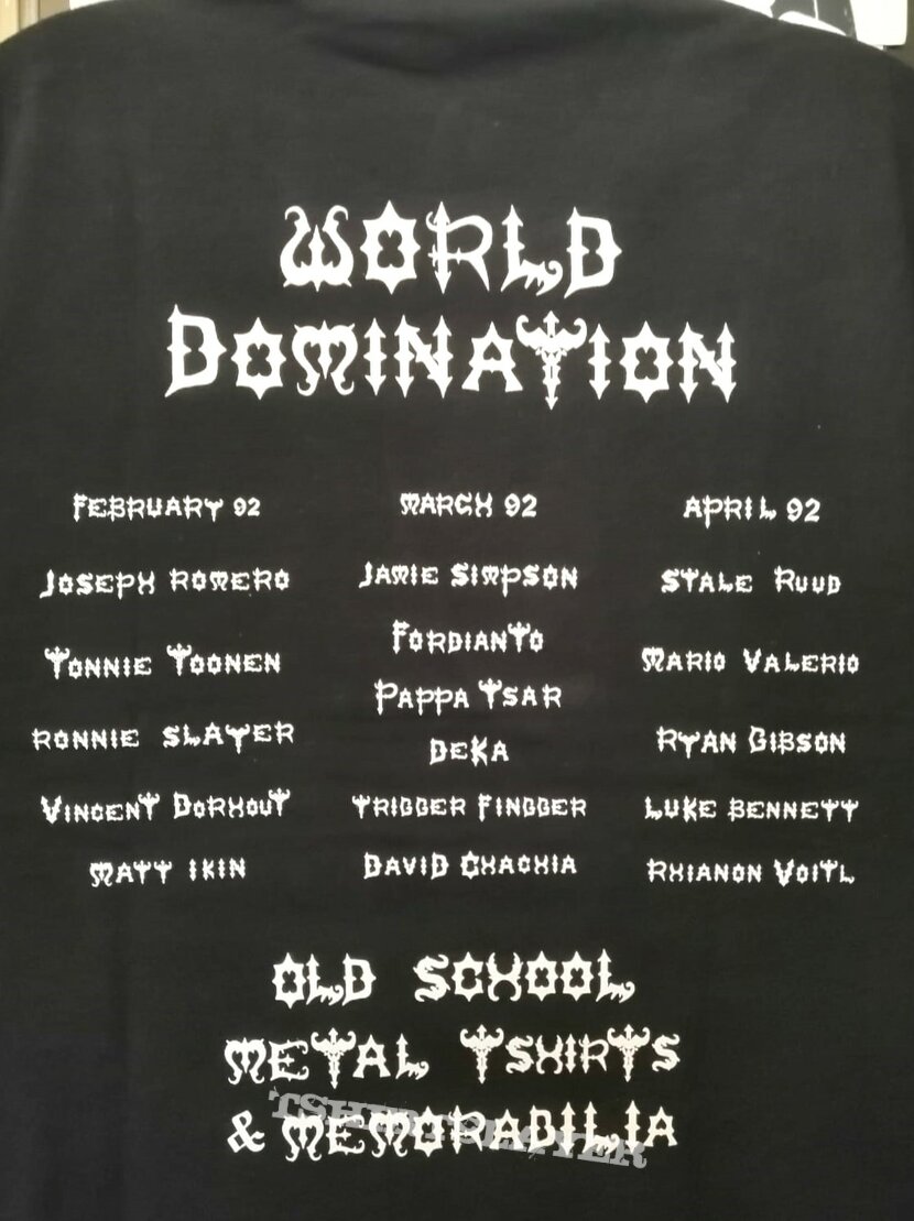 Old School Metal - World Domination / Official Licence of Old School Metal T-Shirts &amp; Memorabilia to Erase Merch 2018