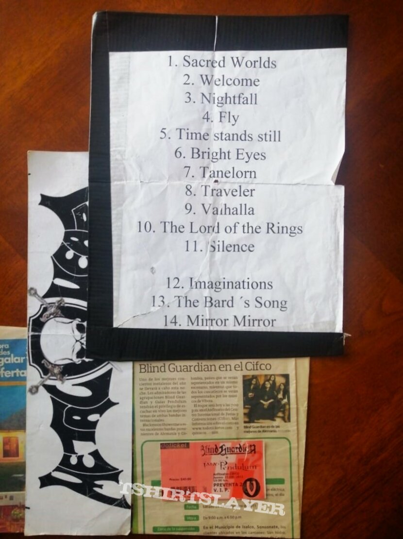 Blind Guardian - 2011 Tour Set List 