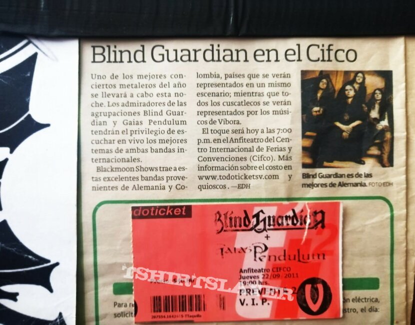 Blind Guardian - 2011 Tour Set List 