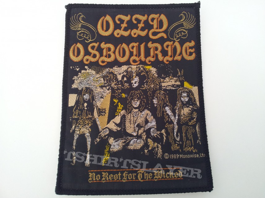 Ozzy Osbourne 1989 woven patch