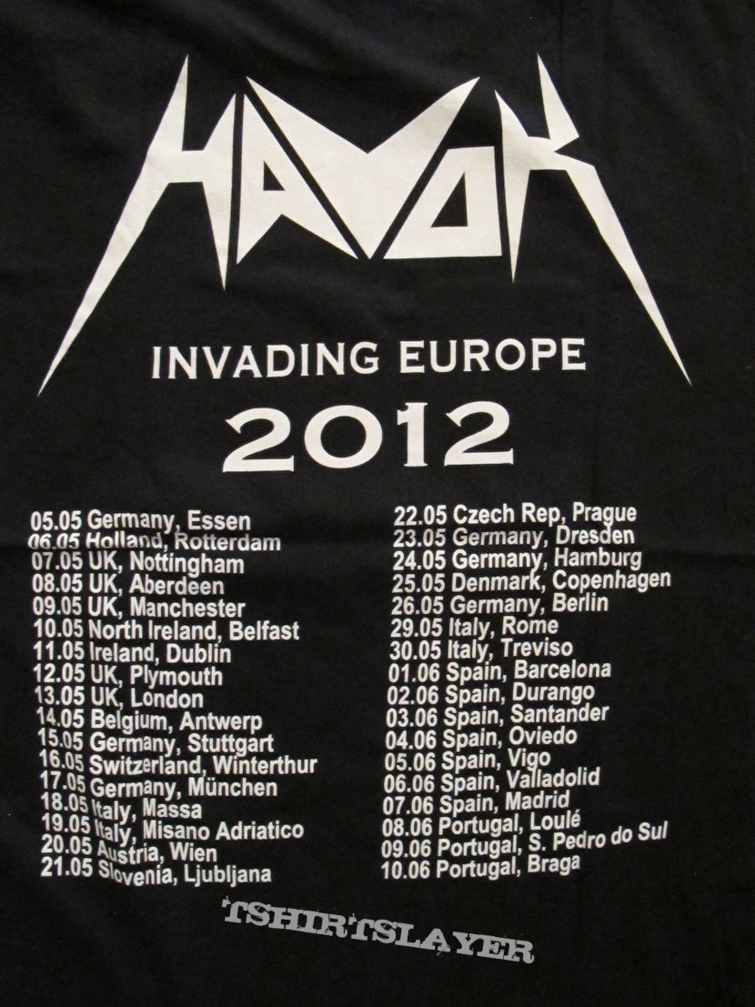 HAVOK - European Tour Shirt 2012  