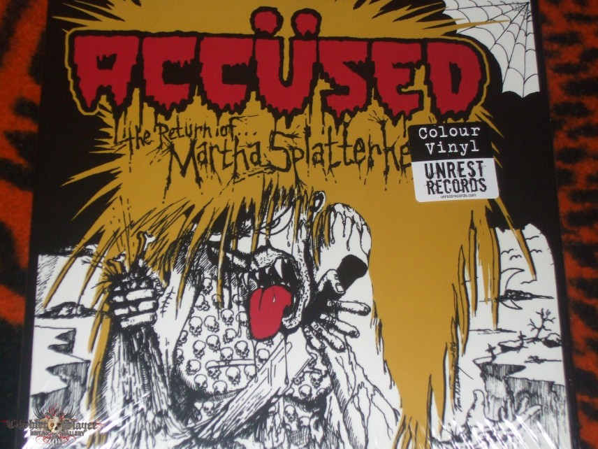 The Accused Accused &#039;The Return of Martha Splatterhead&#039; LP reissue colored vinyl Earache/C.O.R. Records cover