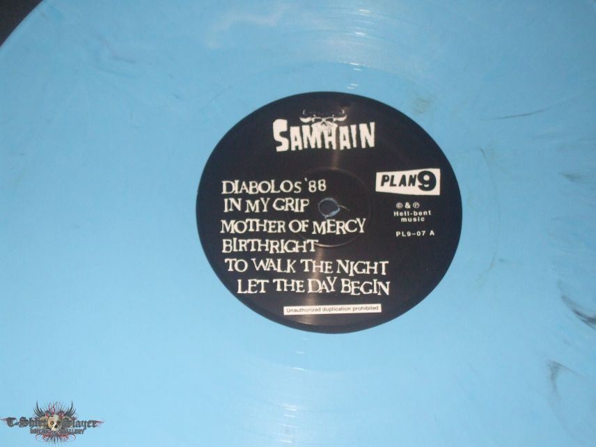 Samhain &quot;November Coming Fire&quot; 2015 colored vinyl baby blue german reissue Plan 9 Lp