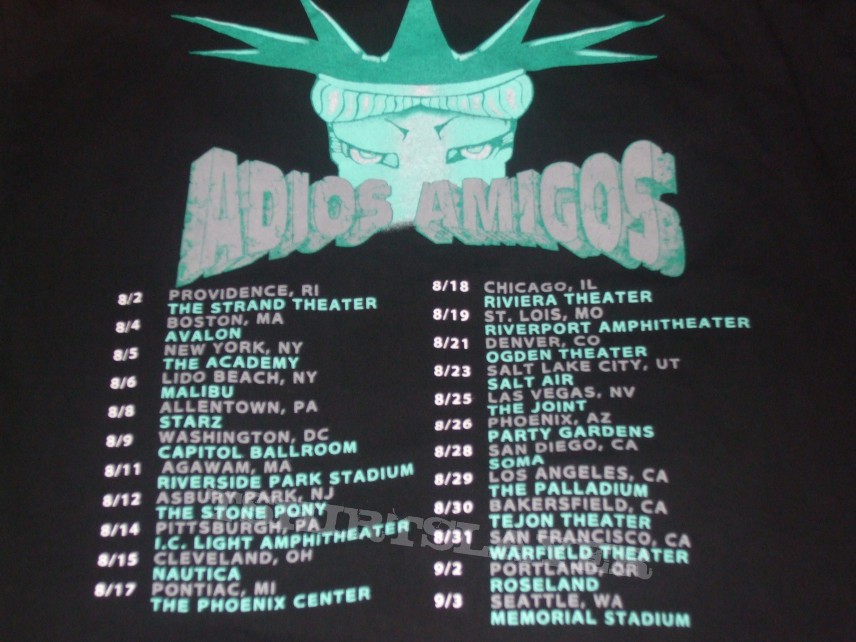 Ramones &quot;Adios Amigos&quot; 1995 last tour band shirt