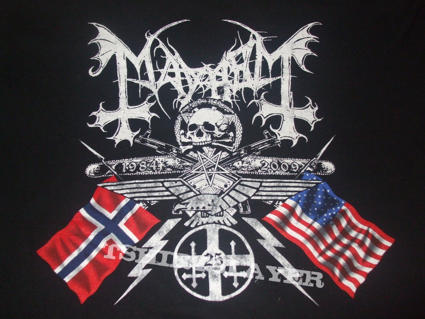 MAYHEM &quot;25 Year/North American Tour&quot; 2009 band shirt