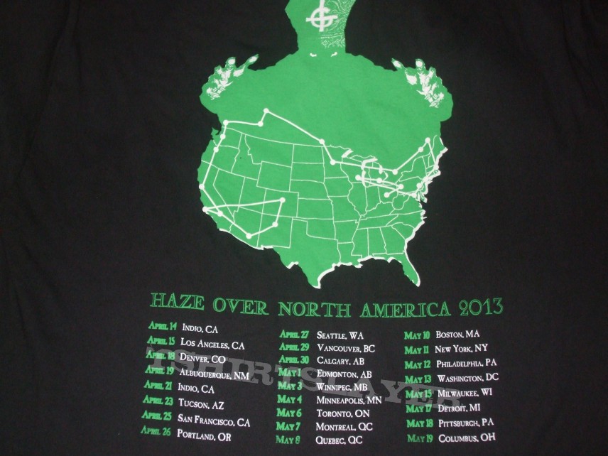 TShirt or Longsleeve - GHOST &quot;HAZE OVER NORTH AMERICA/YEAR ZERO&quot; 2013 band tour shirt