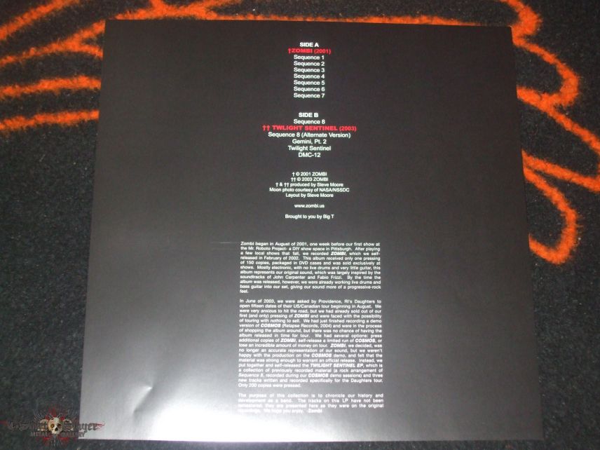 Zombi &quot;The Zombi Anthology&quot; LP clear vinyl limited 100 pressed