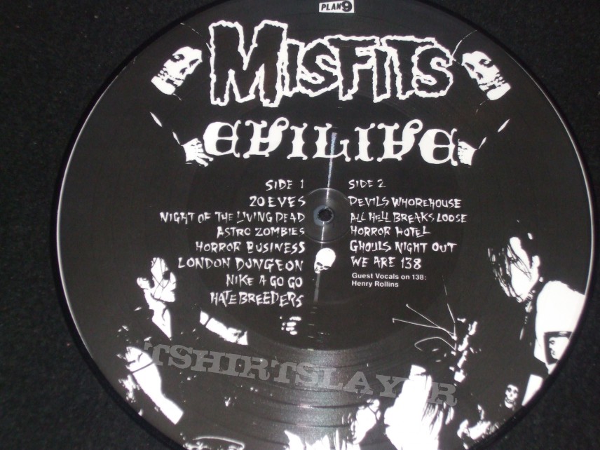 Other Collectable - MISFITS &quot;EVILIVE&quot; 1987 original logo 12 inch pressing/2003 reissue picture disc