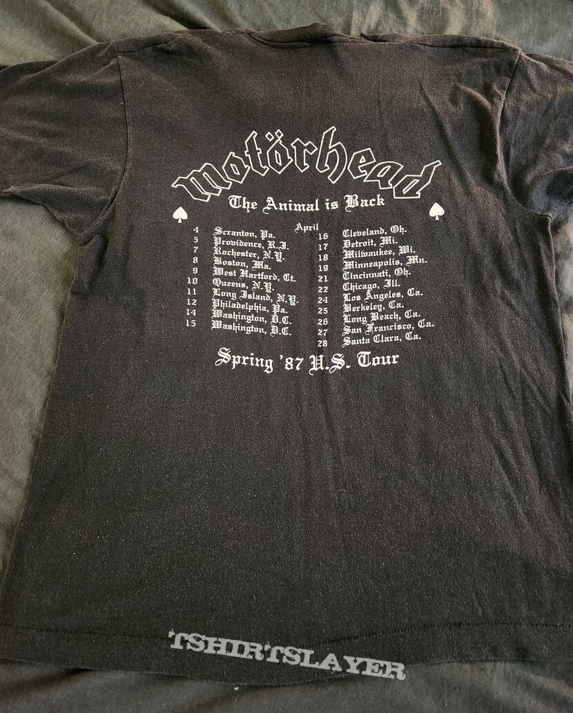 Motörhead MOTORHEAD &quot;Orgasmatron/Spring US Tour&quot; 1987 tour shirt