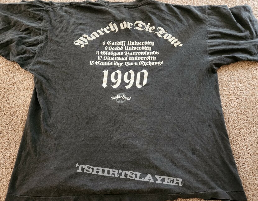 Motörhead MOTORHEAD &quot;March or Die&quot; 1990 European Tour shirt