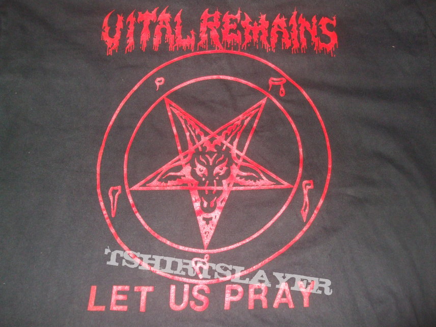 VITAL REMAINS &quot;Let Us Pray&quot; 1993 US tour longsleeve shirt deadstock re-upload (SOLD)