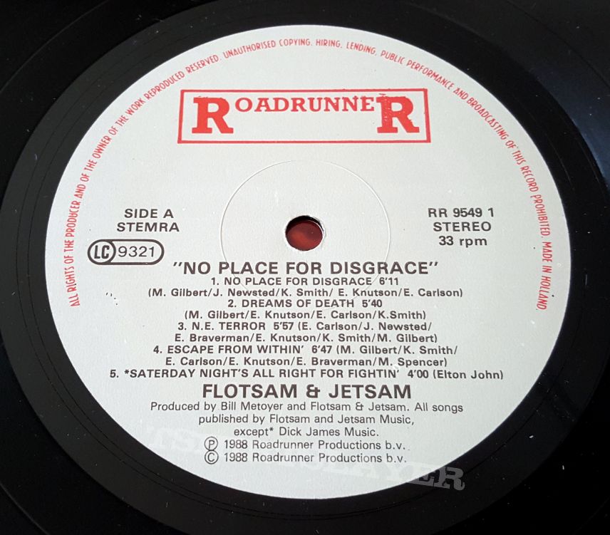 Flotsam And Jetsam No Place For Disgrace ( Vinyl ) TShirtSlayer