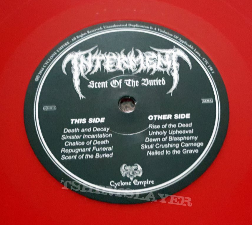 Interment - Scent Of The Buried ( Bloodred Vinyl )