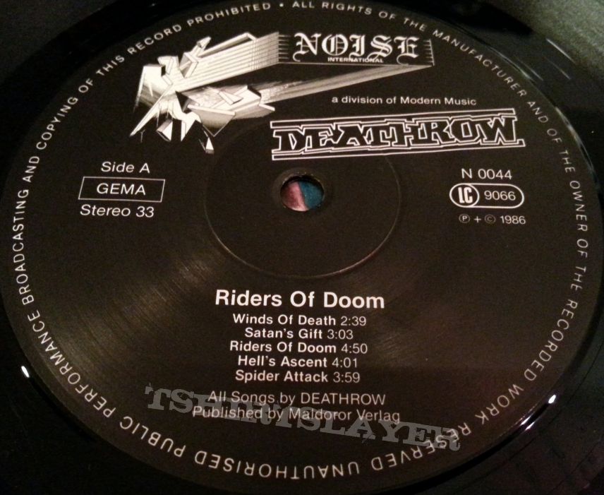 Deathrow - Riders Of Doom ( Vinyl Noise Records )