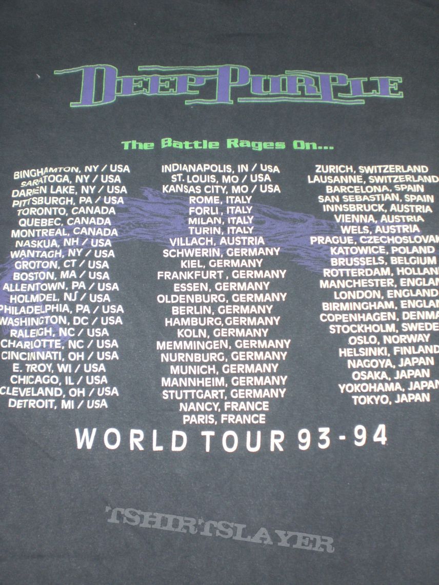 T-Shirt: Deep Purple – The battle rages on World Tour 93-94 (Thames Design 1993) XL 