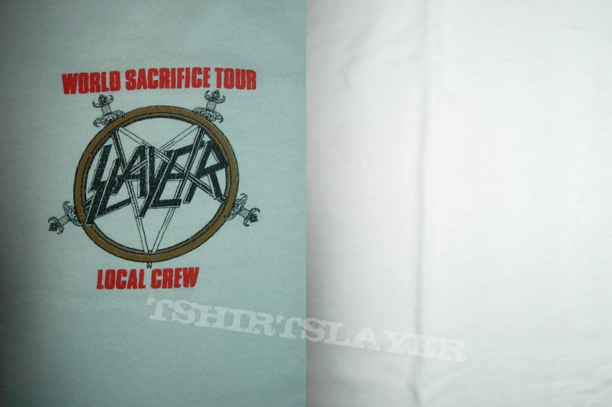 1988 Slayer World Sacrifce Local Crew Shirt