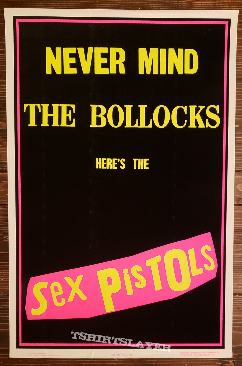 1980&#039;s Sex Pistols Never Mind the Bollocks, Here&#039;s the Sex Pistols Black Light Poster 23x35