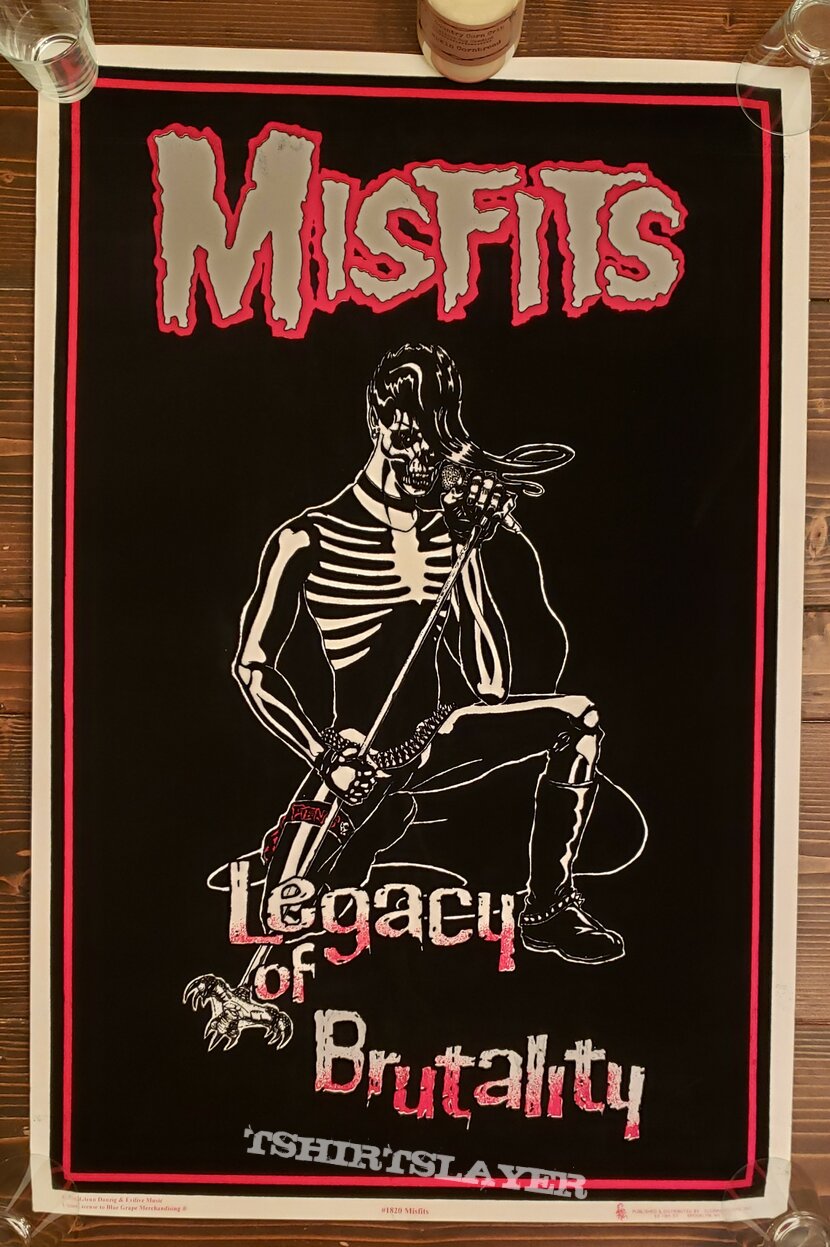 NOS 2002 Misfits Legacy Of Brutality Black Light Poster 23x35