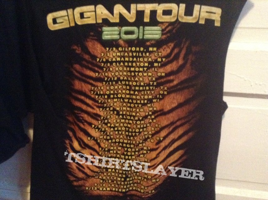 Megadeth Gigantour 2013 tour shirt