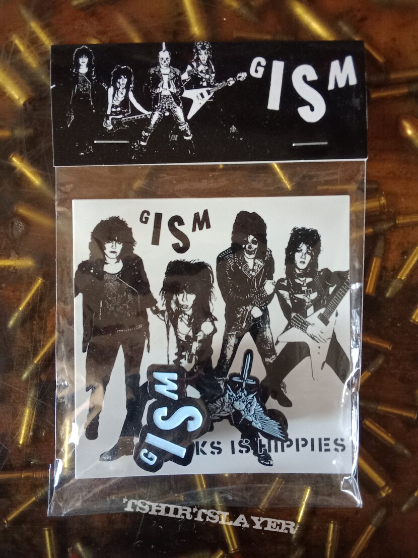 GISM sticker and pin set GISM sticker and pin set