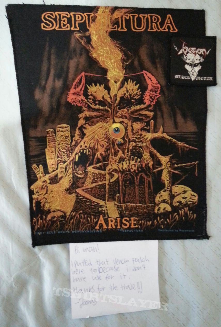 Sepultura Arise Back patch