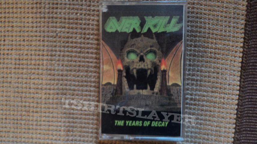 Overkill The Years Of Decay Signed Cassete