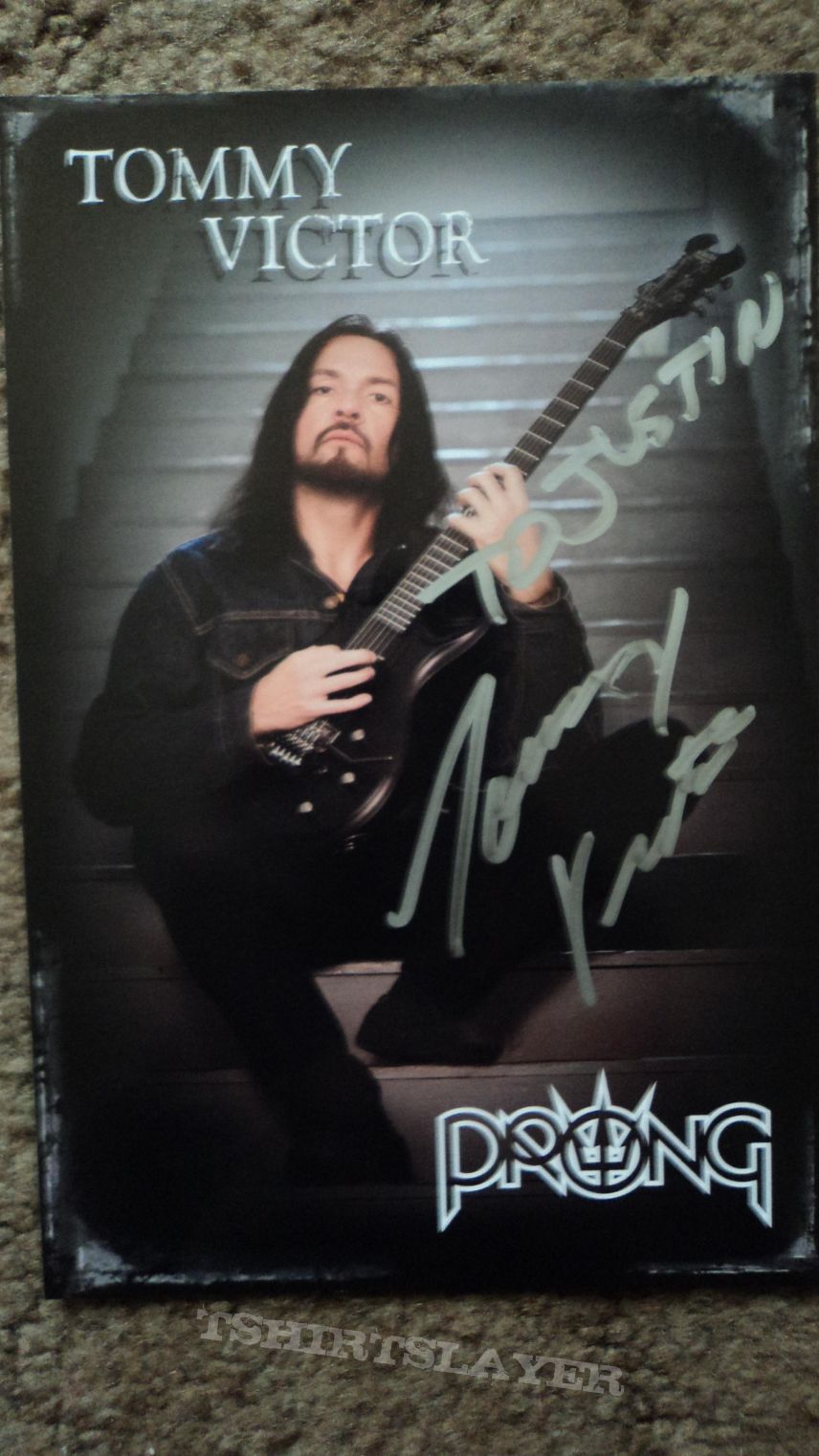 Prong Tommy Victor Signed Card